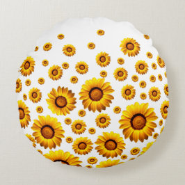 Mooie gele bloemen rond kussen