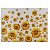 Mooie gele bloemen snijplank (Voorkant)