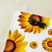 Mooie gele bloemen strandlaken (In situ)