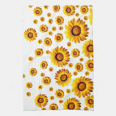 Mooie gele bloemen theedoek (Verticaal)