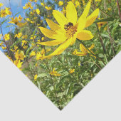 Mooie gele bloemen tissuepapier (Detail)