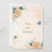 Mooie gele bloemen trouwkaart kaart (Achterkant)