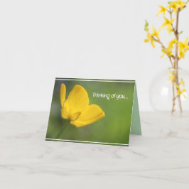 Mooie gele Buttercup bloemennatuur Kaart