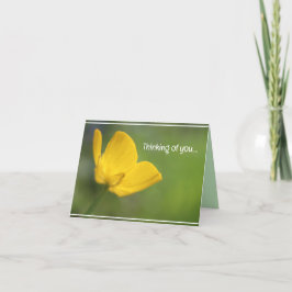 Mooie gele Buttercup bloemennatuur Kaart