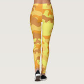 Mooie Gele Camouflage Leggings (Achterkant)
