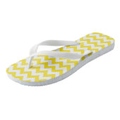 Mooie gele chevron gemêleerde teenslippers (Schuin)