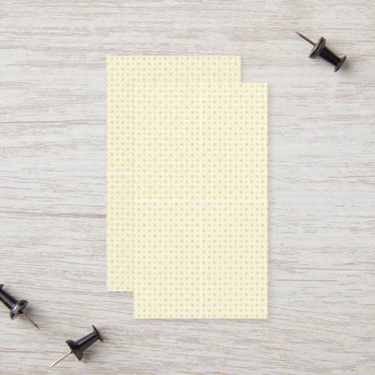 Mooie gele cirkels op witte achtergrond contactkaartje (Voorkant / Achterkant in situ)