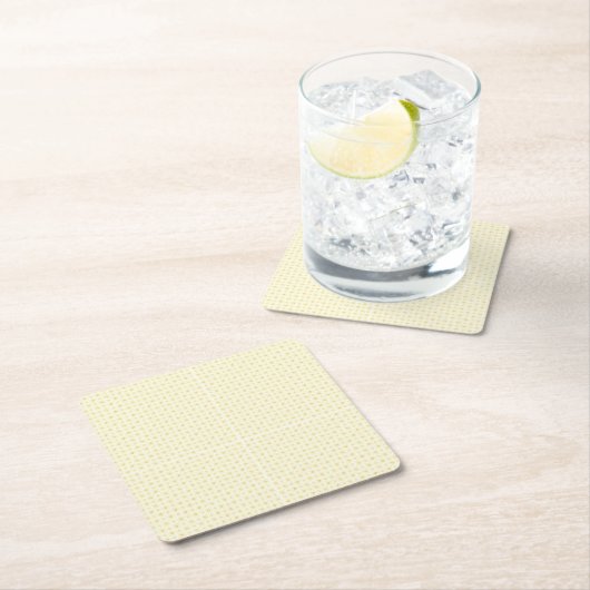 Mooie Gele Cirkels op Witte Achtergrond Kartonnen Onderzetters (Insitu)