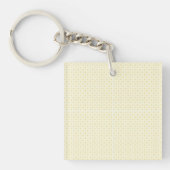 Mooie gele cirkels op witte achtergrond sleutelhanger (Voorkant)