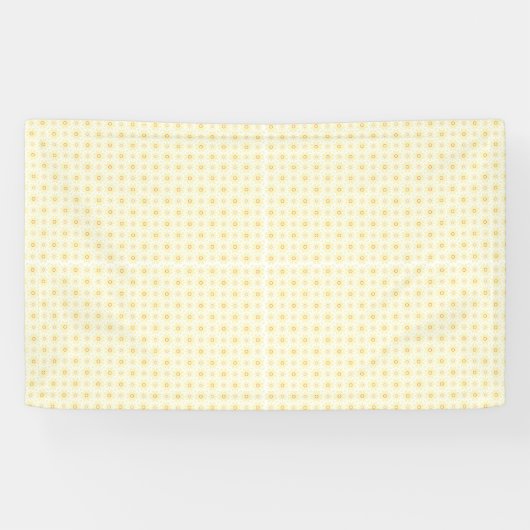 Mooie gele cirkels op witte achtergrond spandoek (Horizontaal)