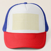 Mooie gele cirkels op witte achtergrond trucker pet (Voorkant)