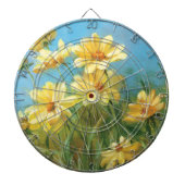 Mooie gele dagen dartbord (Voorkant)