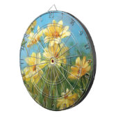 Mooie gele dagen dartbord (Voorkant Rechts)