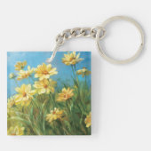 Mooie gele dagen sleutelhanger (Achterkant)