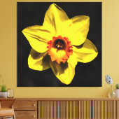 Mooie gele droesem op grijs canvas afdruk (Insitu (Woonkamer))