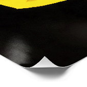 Mooie gele droesem op grijs perfect poster (Hoek)