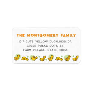 Mooie Gele Eendje Met Groene Stippen Baby Shower U Etiket