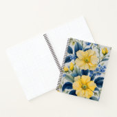 Mooie gele en blauwe bloemen notitieboek (Binnen)