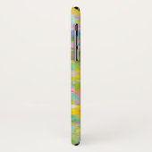 Mooie Gele en Rode Bloemen met Turkoois Case-Mate iPhone Case (Achterkant/links)
