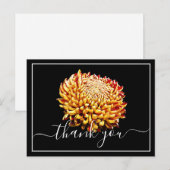 Mooie Gele En Rode Chrysant Dank Je Briefkaart (Voorkant / Achterkant)