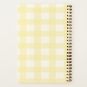 Mooie gele en witte gingham notitieboek (Achterkant)