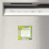 Mooie Gele Floral bespaart de datum Magneet (Insitu (Vaatwasser))