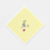 Mooie Gele Gingham Kip Servetten (Hoek)