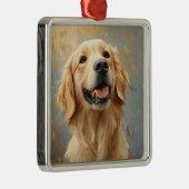 MOOIE GELE GOLDEN RETRIEVER HOND METALEN ORNAMENT (Rechts)