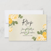 Mooie Gele gouden Floral - RSVP (Voorkant)