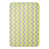 Mooie Gele Grijze Chevron Patroon Badmat (Voorkant Verticaal)