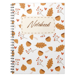 Mooie Gele Herfst Bloemige Esthetische Notitieboek
