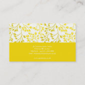 Mooie gele herfst vruchten Visitekaartje (Achterkant)