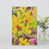 Mooie gele herfstorchideeën briefpapier (Staand voorkant)