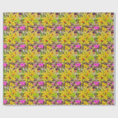 Mooie gele herfstorchideeën cadeaupapier (Vlak)