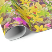 Mooie gele herfstorchideeën cadeaupapier (Rol Hoek)