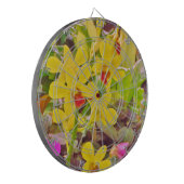 Mooie gele herfstorchideeën dartbord (Voorkant Links)