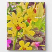 Mooie gele herfstorchideeën fotoplaat (Voorkant)