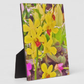 Mooie gele herfstorchideeën fotoplaat (Zijkant)