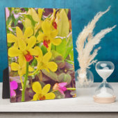 Mooie gele herfstorchideeën fotoplaat (Zijkant)