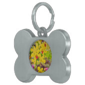 Mooie gele herfstorchideeën huisdieren naamplaatje (Voorkant Rechts)