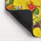 Mooie gele herfstorchideeën muismat (Hoek)