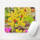 Mooie gele herfstorchideeën muismat (Met muis)