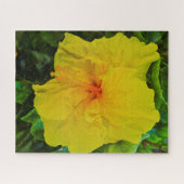 Mooie Gele Hibiscus Bloem Legpuzzel (Horizontaal)