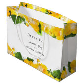 Mooie gele hibiscus flower Art bedankt Groot Cadeauzakje (Achterkant Gekanteld)