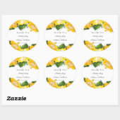 Mooie gele hibiscus flower Art bedankt Ronde Sticker (Vel)