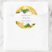 Mooie gele hibiscus flower Art bedankt Ronde Sticker (Tas)