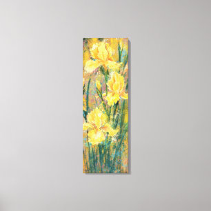 Mooie gele Iris-bloemen - Oorspronkelijk schildere Canvas Afdruk
