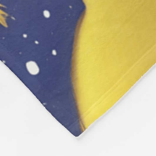 Mooie gele kat met blauwe ogen fleece deken (Hoek)