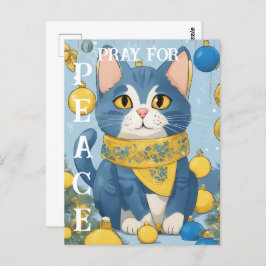 Mooie gele kat met blauwe ogen - oekraïne briefkaart