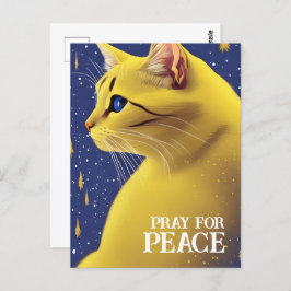 Mooie gele kat met blauwe ogen - oekraïne briefkaart